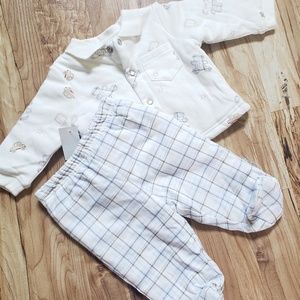 NWT FootedLaura Ashley Baby Boy Outfit 6 Months